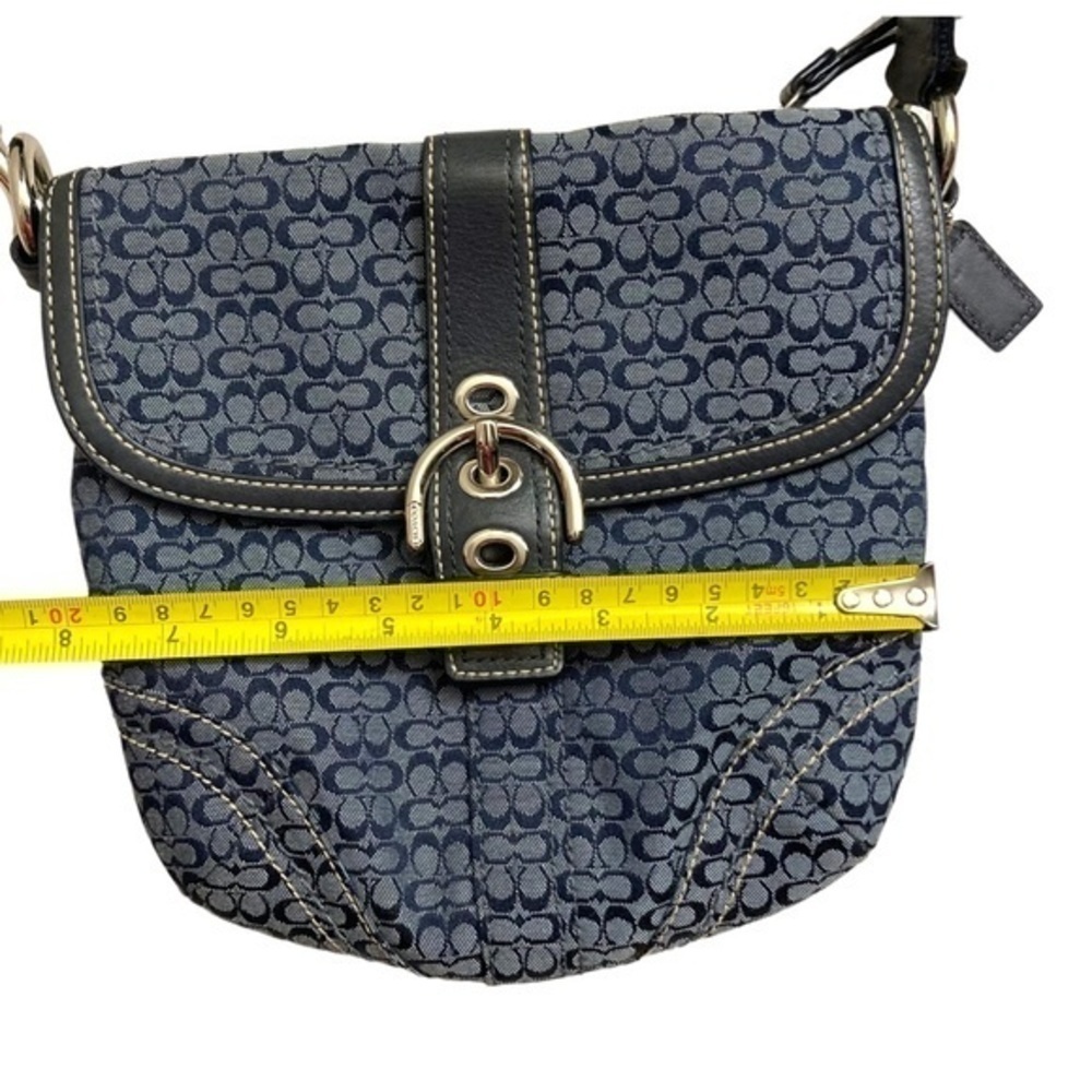 Coach soho blue mini signature c jacquard and leather crossbody bag - Picture 2 of 7